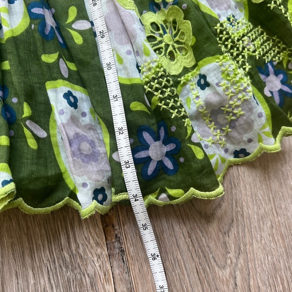 INNIKA CHOO Mini Frill Meg Nettick dress in Lime Floret color, size 0. - Picture 12 of 13